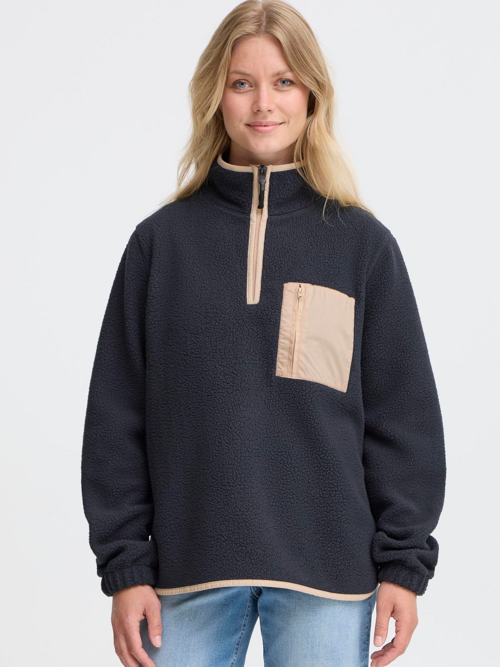 Thumbnail - OXMO Troyer Damen blau gemustert, S