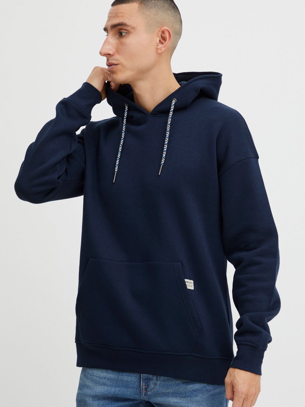 11 Project Hoodie Herren Baumwolle blau, L