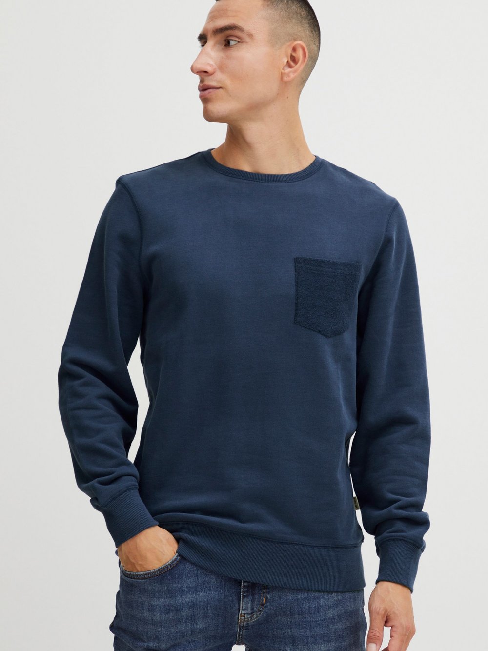 11 Project Sweatshirt Herren Baumwolle blau, XXL