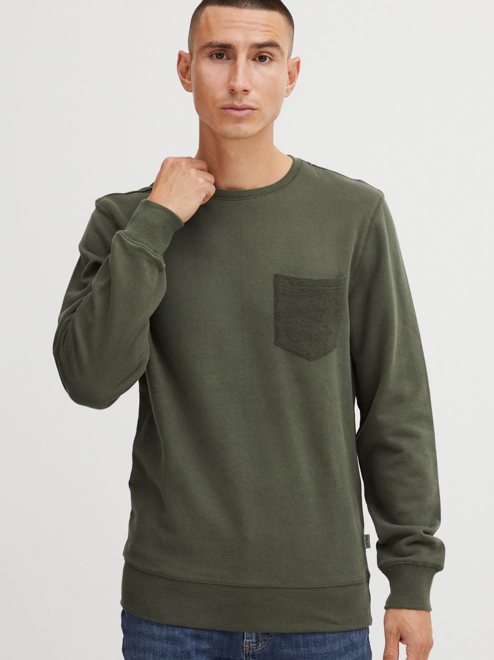 11 Project Sweatshirt Herren Baumwolle grün, L