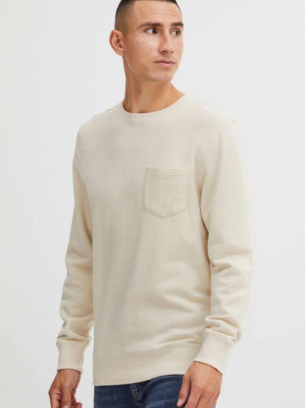 11 Project Sweatshirt Herren Baumwolle beige, M