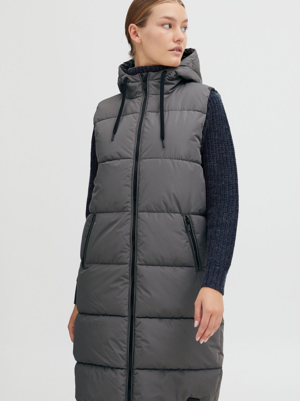 OXMO Longweste Damen grau, M