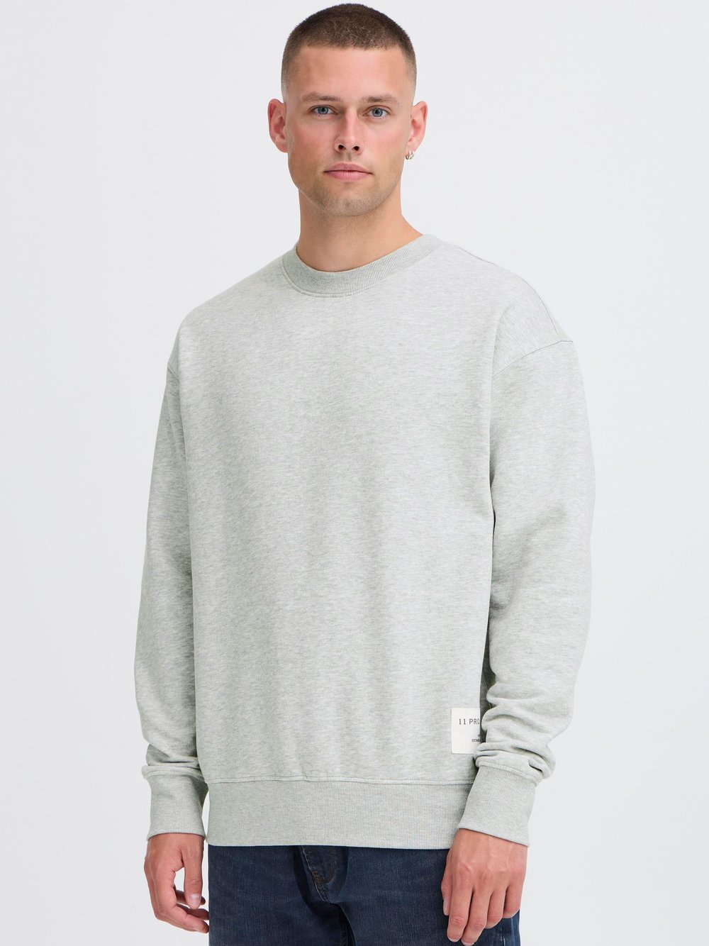 Thumbnail - 11 Project Sweatshirt Herren Baumwolle grau, S