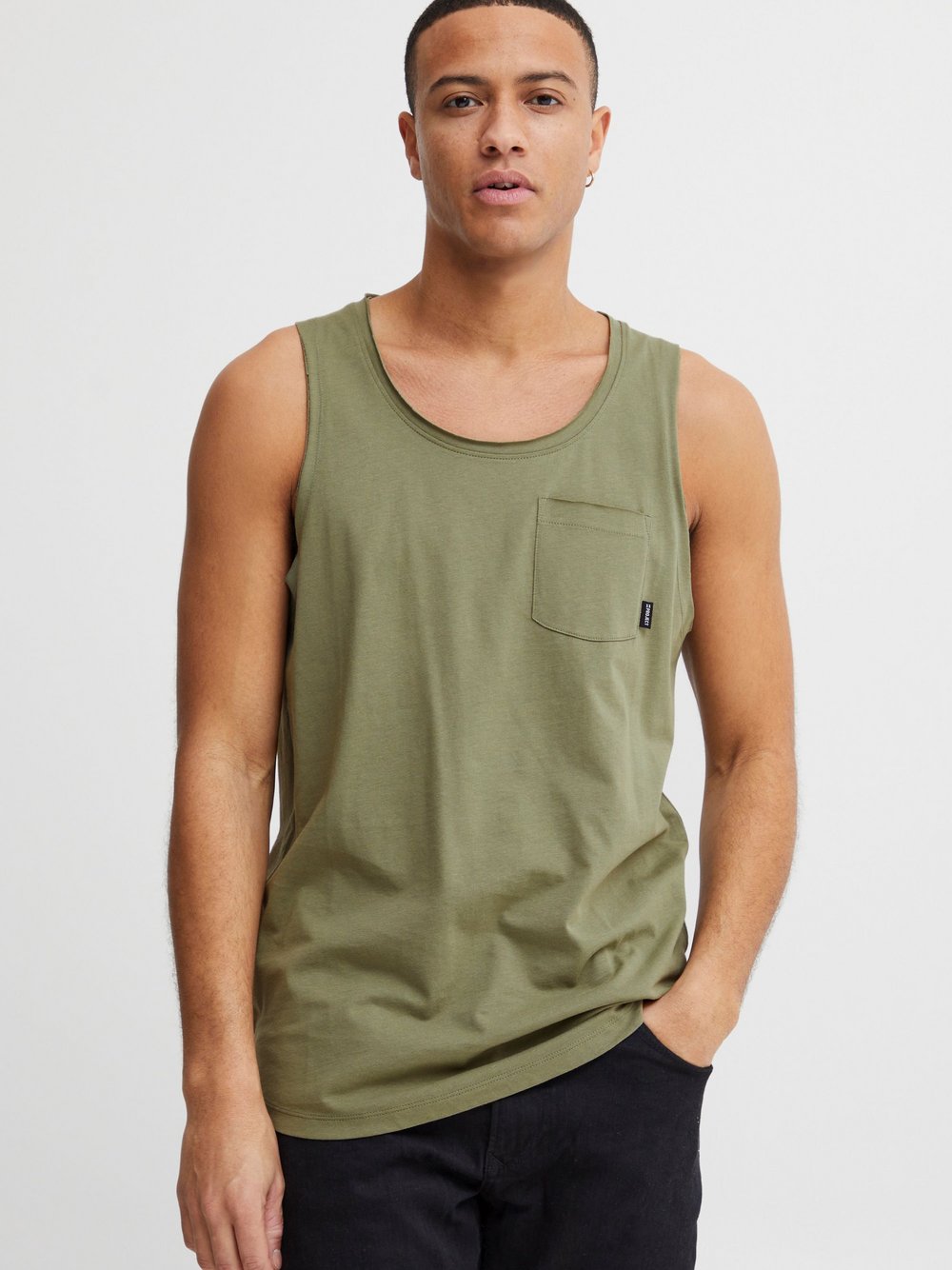 11 Project Tanktop Herren Baumwolle grün, S