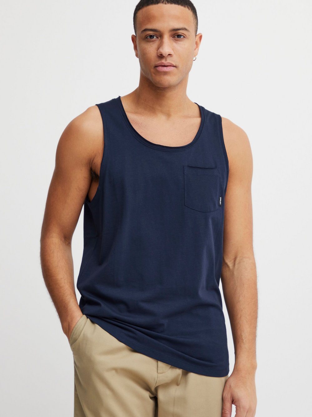 11 Project Tanktop Herren Baumwolle blau, M