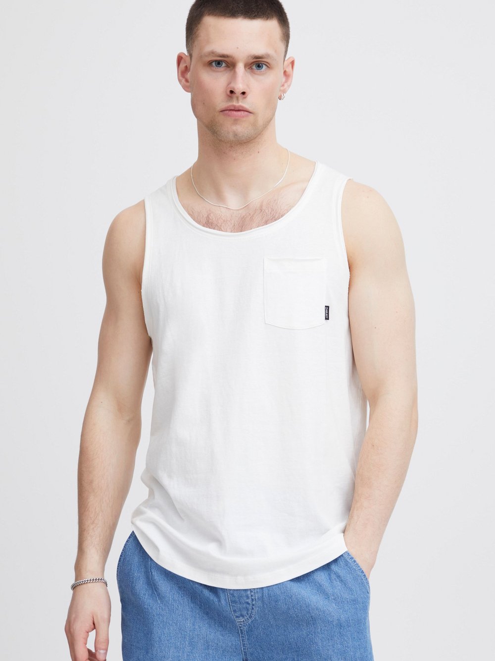 11 Project Tanktop Herren Baumwolle weiß, L