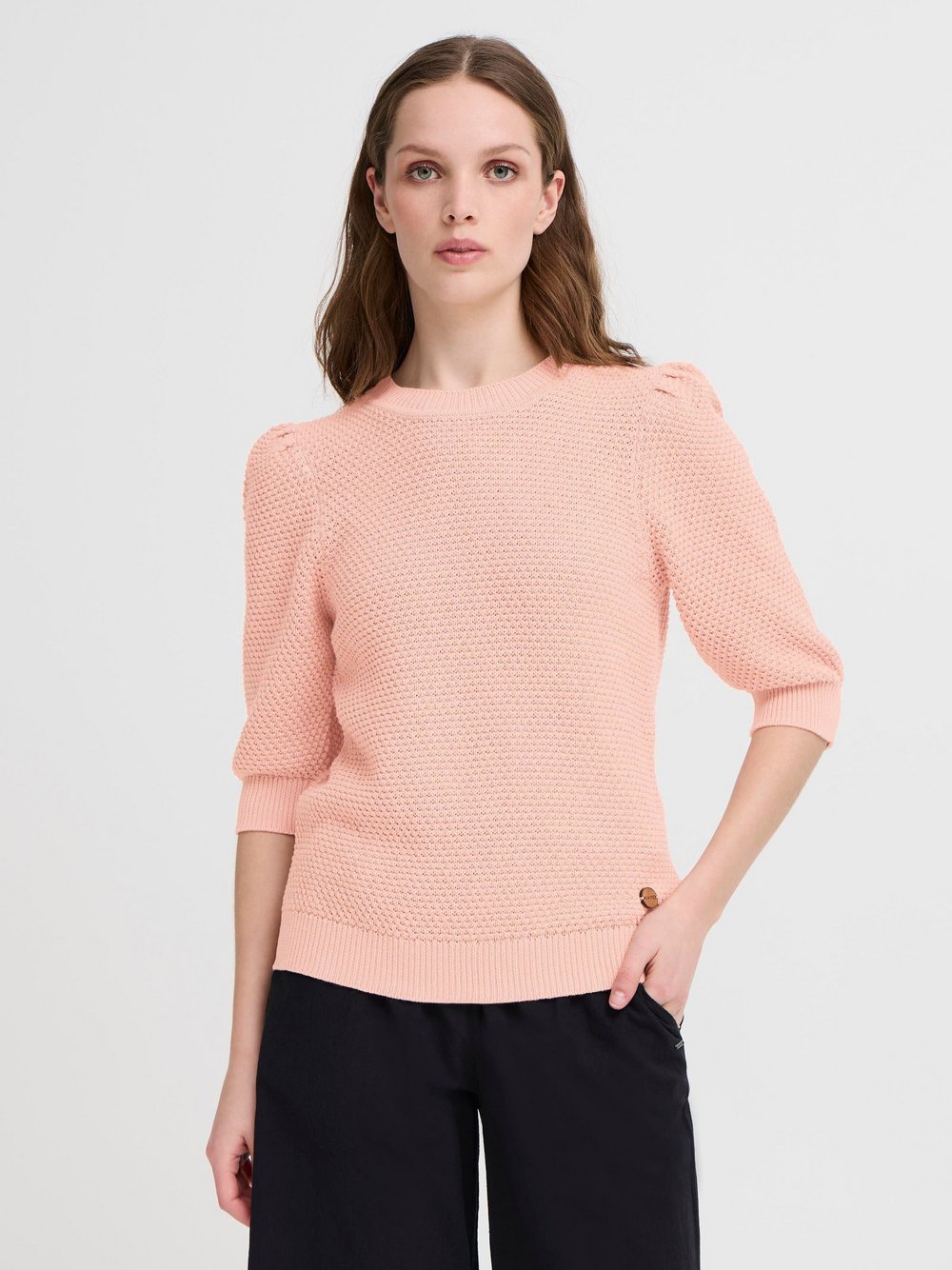 OXMO Strickpullover Damen Baumwolle rosa, S
