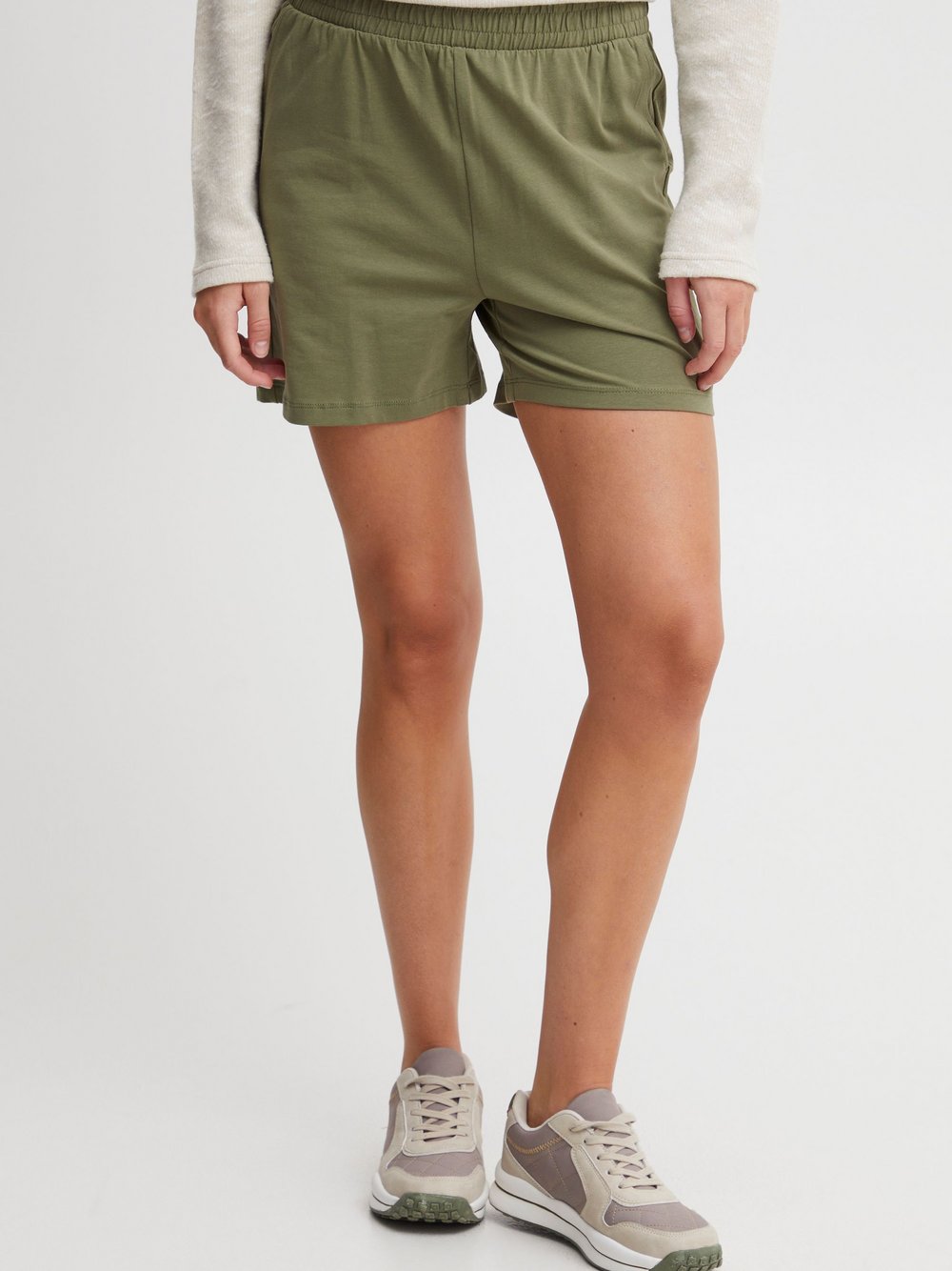 OXMO Shorts Damen Baumwolle grün, XXL