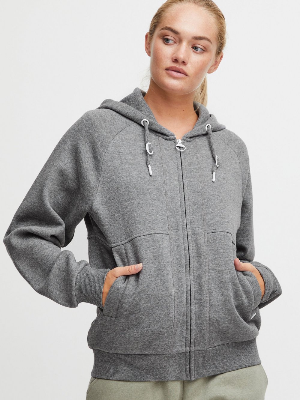 OXMO Sweatjacke Damen grau, XS