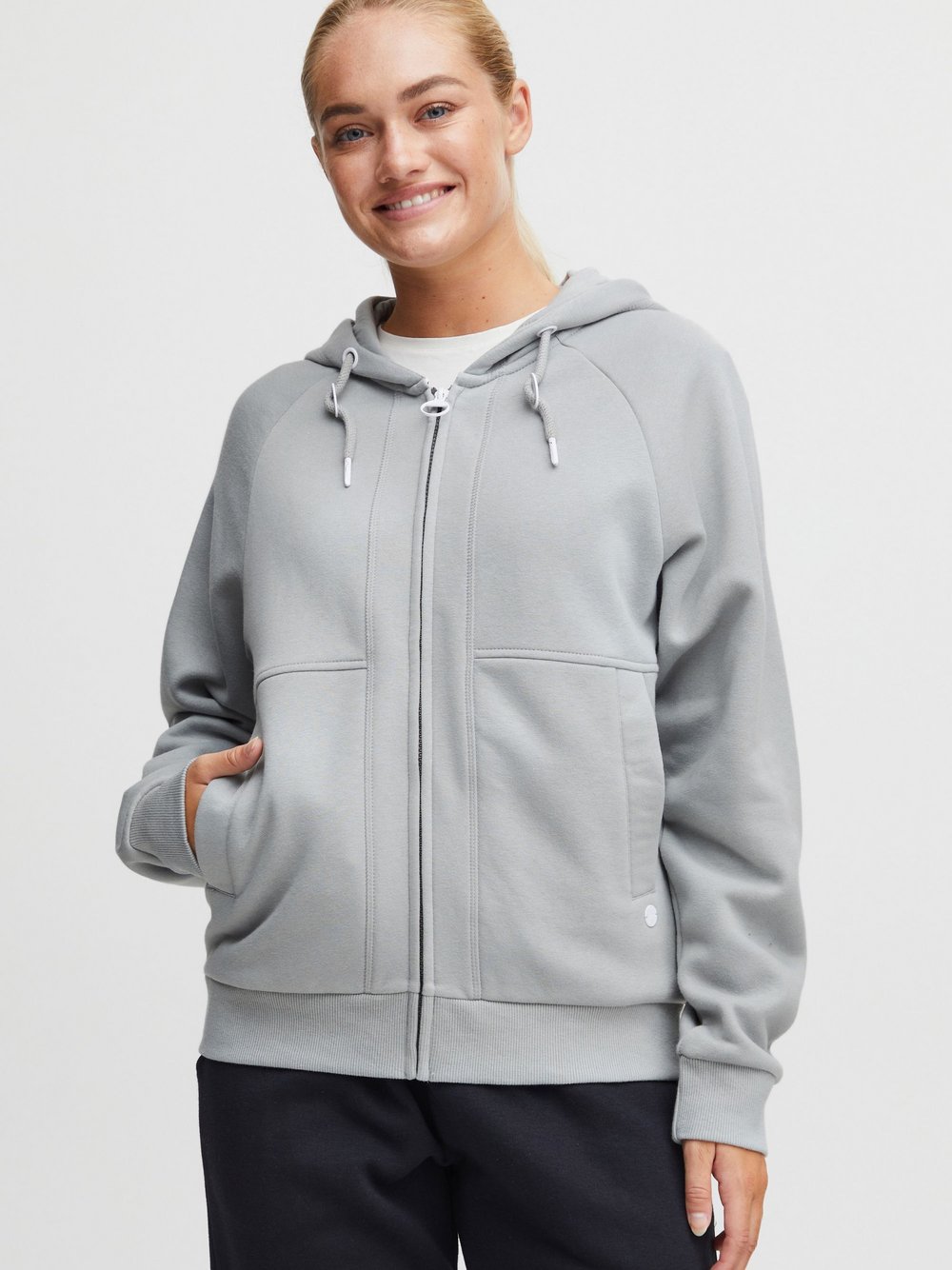 OXMO Sweatjacke Damen grau, XS