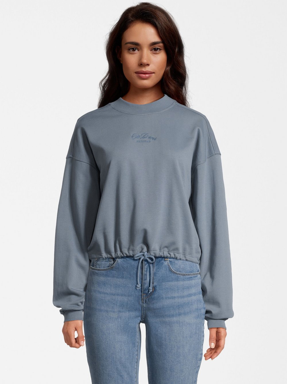 Course Sweatshirt Damen Baumwolle blau, XXL