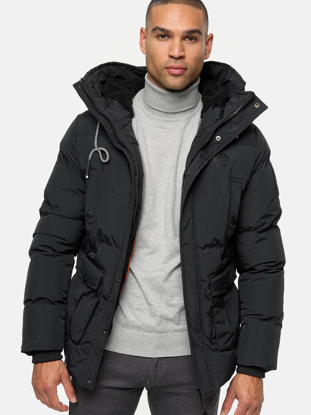 Indicode Parka Herren Polyamid schwarz, XL