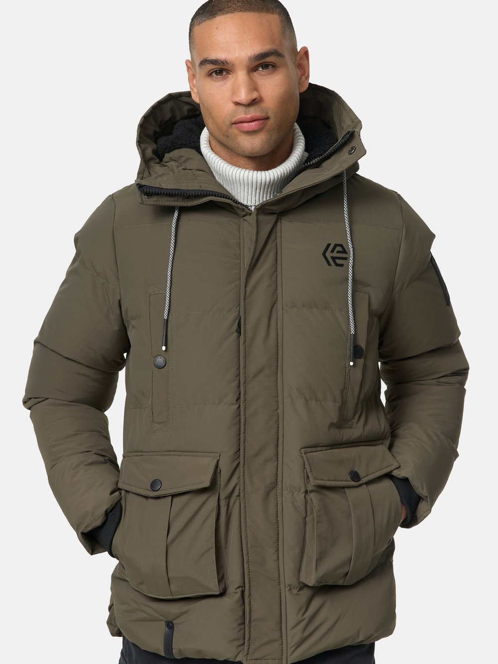 Indicode Parka Herren Polyamid grün, XL