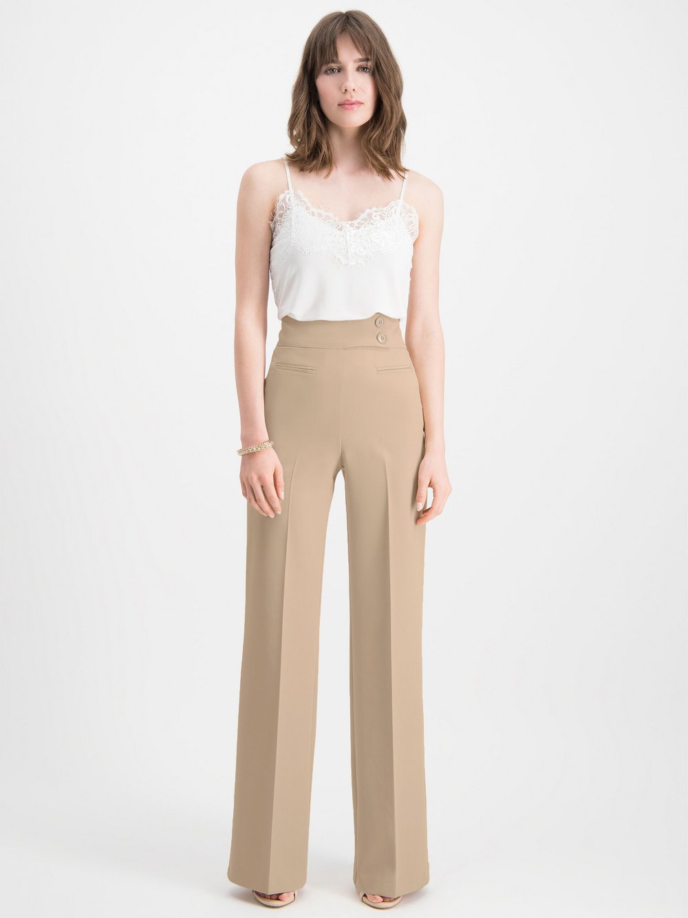 Nicowa Marlenehose Damen beige, 36