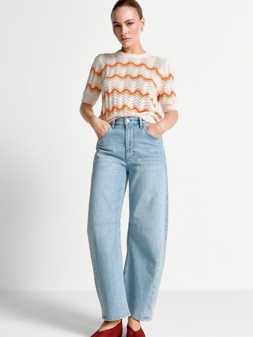 Thumbnail - Rich & Royal Pullover Damen Baumwolle mehrfarbig gestreift, L