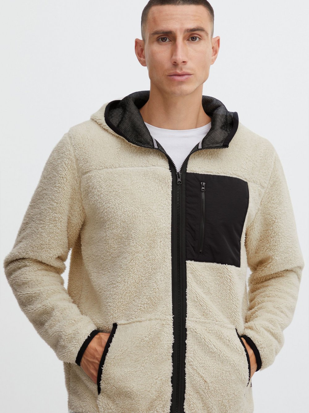 Solid Kurzjacke Herren beige, XXL