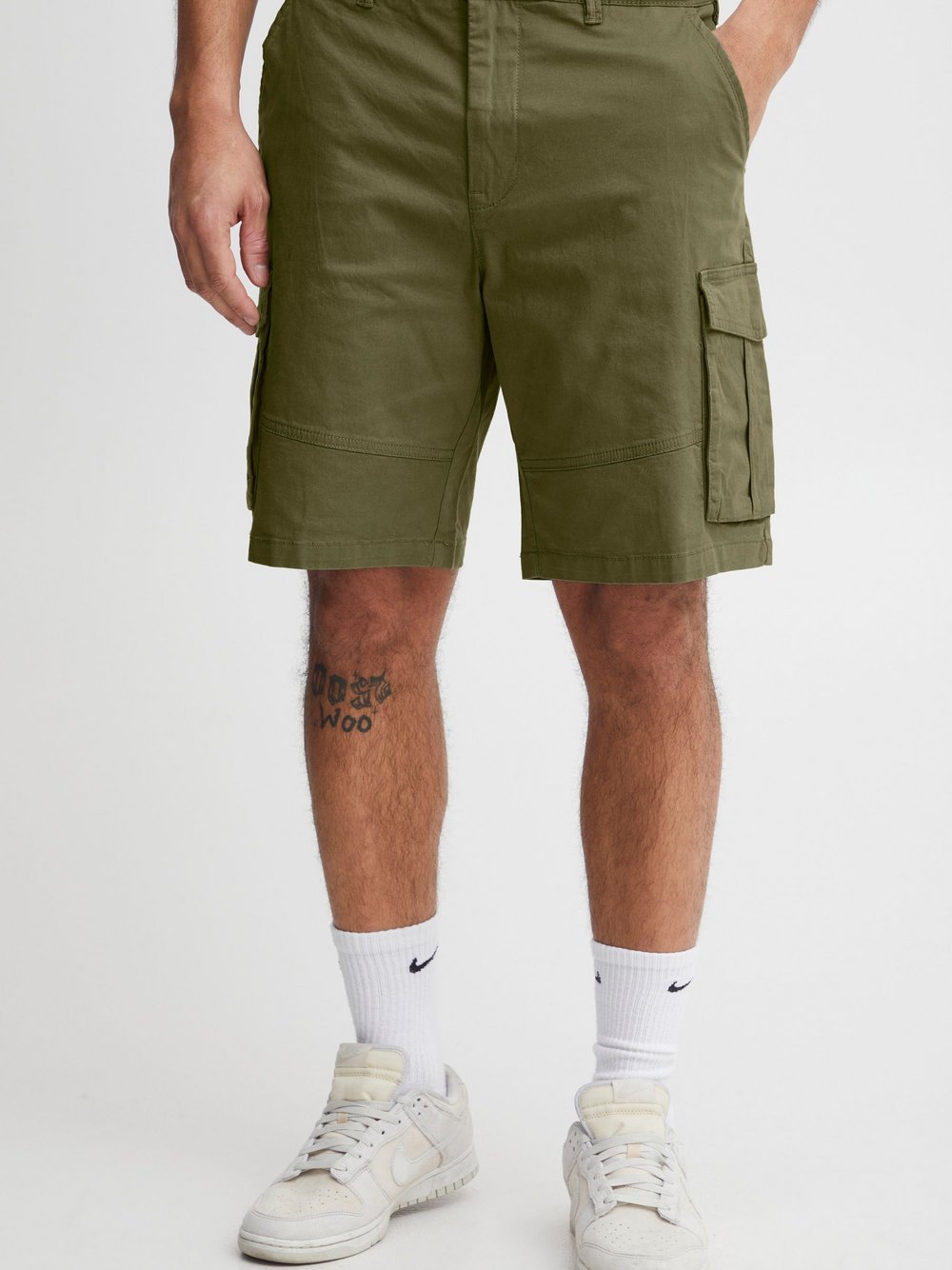 Solid Cargoshorts Herren Baumwolle grün, L