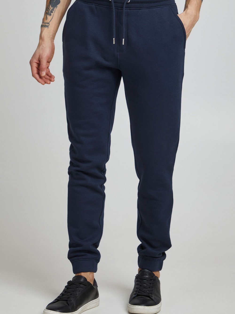 Solid Sweatpants Herren Baumwolle blau, XXL