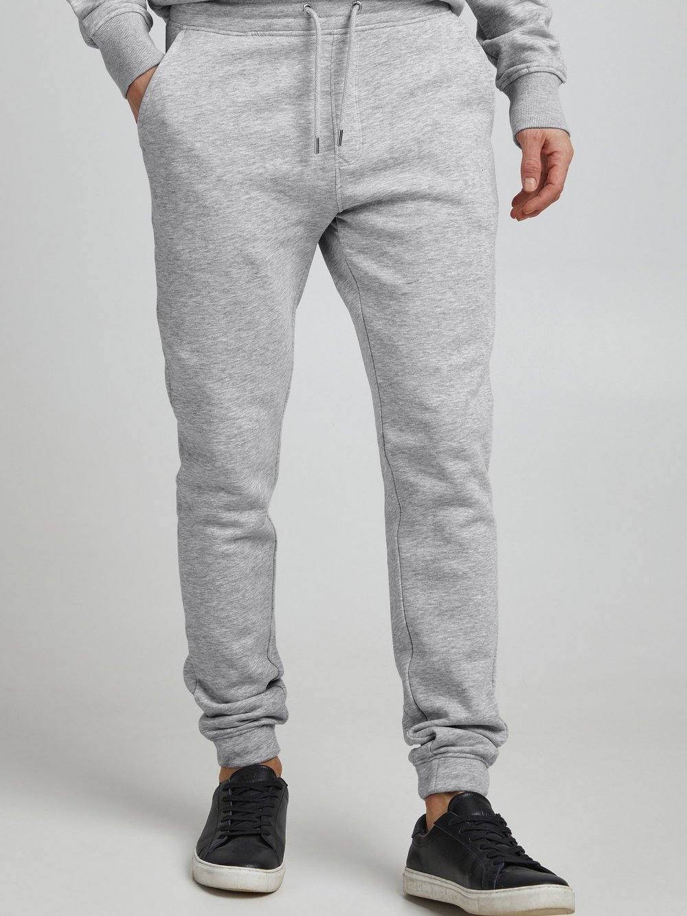 Solid Sweatpants Herren Baumwolle grau, L