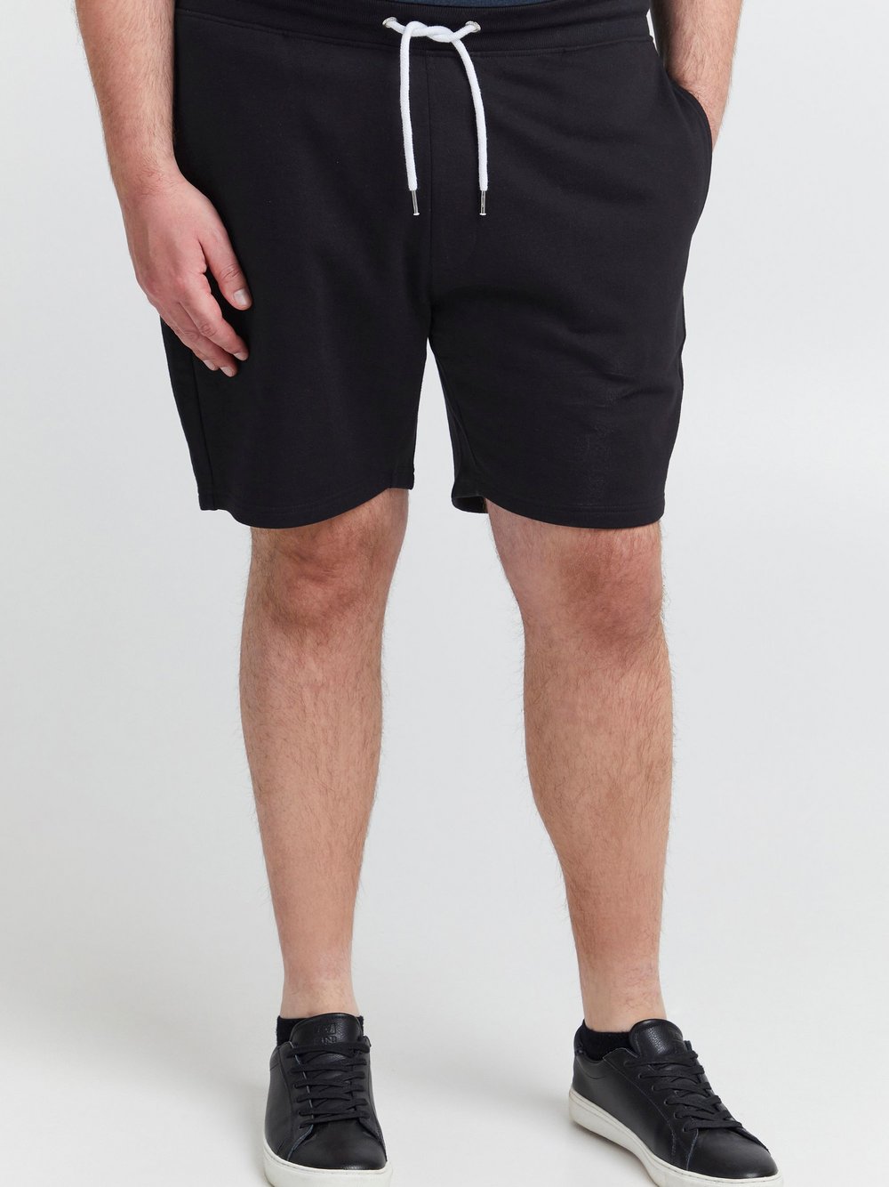 Solid Sweatshorts Herren Baumwolle schwarz, XXXL