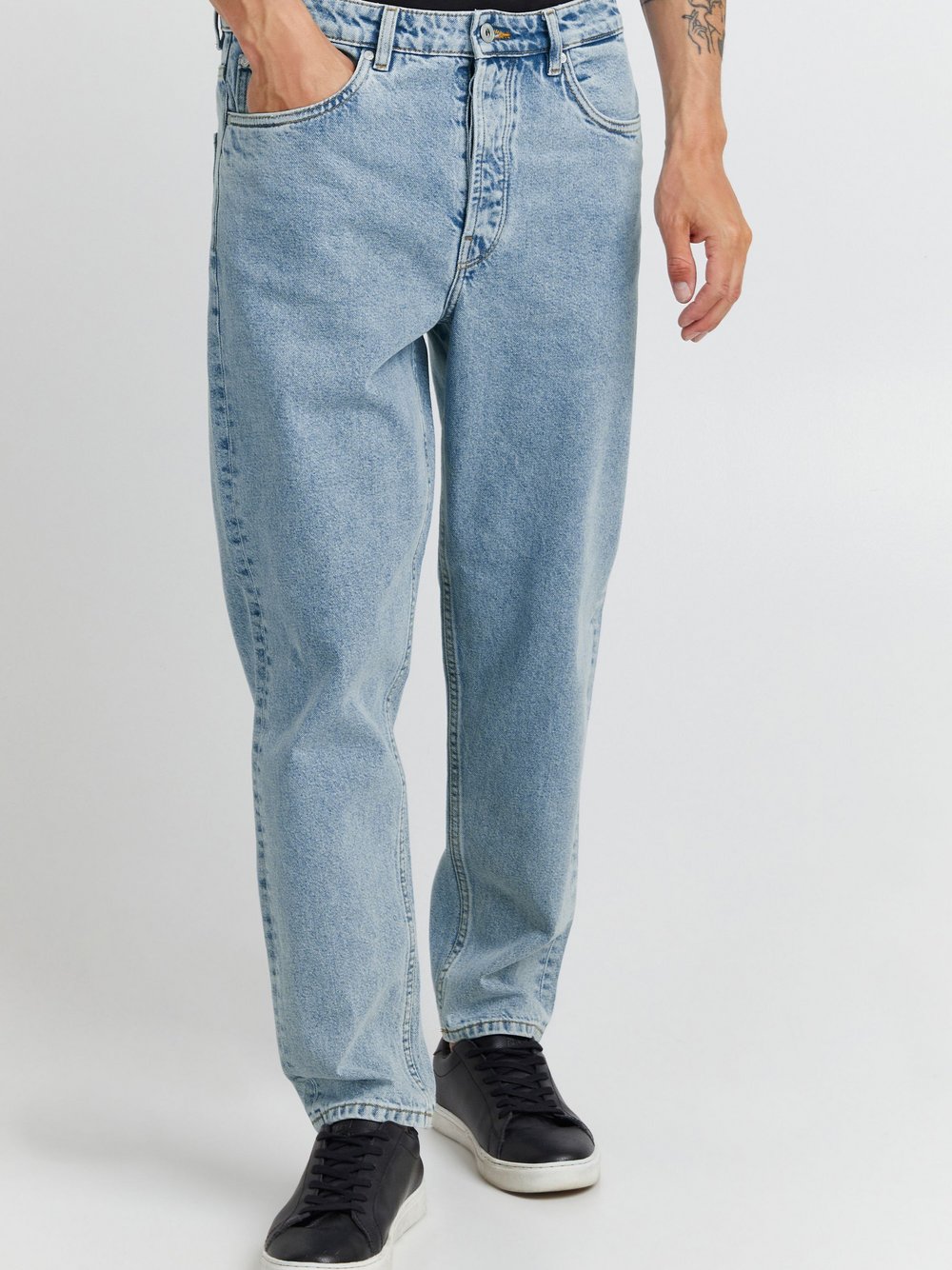 Thumbnail - Solid 5-Pocket-Jeans Herren Baumwolle blau, 34-30