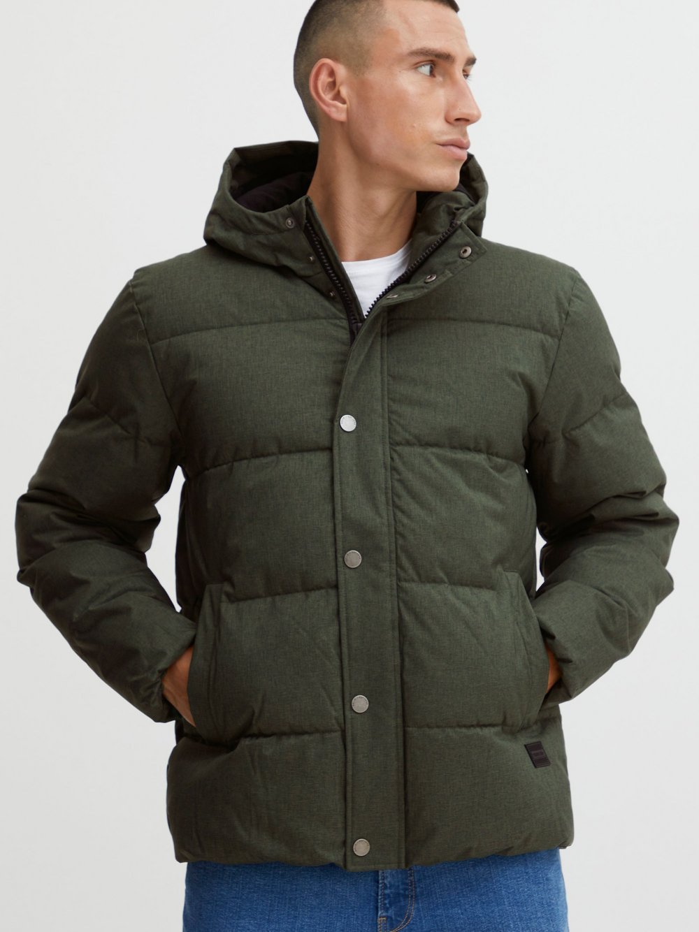 Solid Winterjacke Herren grün, L