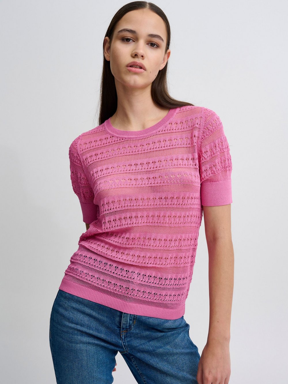 Ichi Strickpullover Damen Viskose pink, M