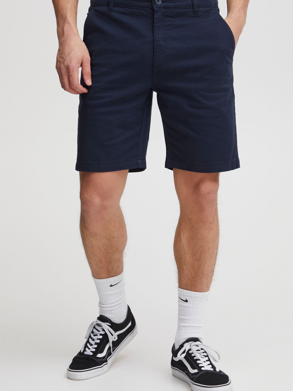 Solid Chinoshorts Herren Baumwolle blau, S