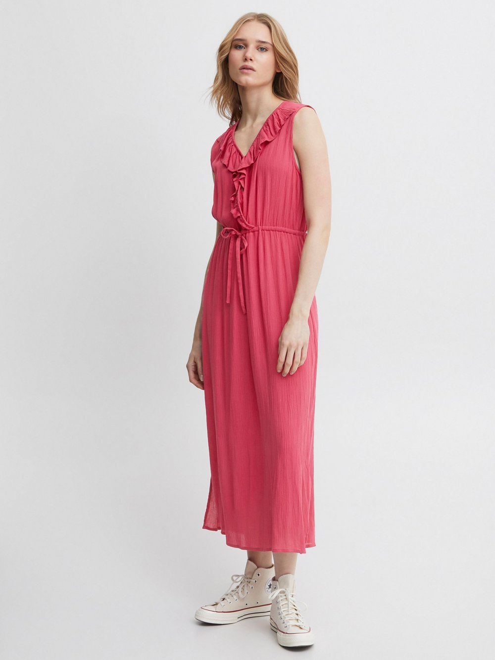 Ichi Sommerkleid Damen Viskose pink, L