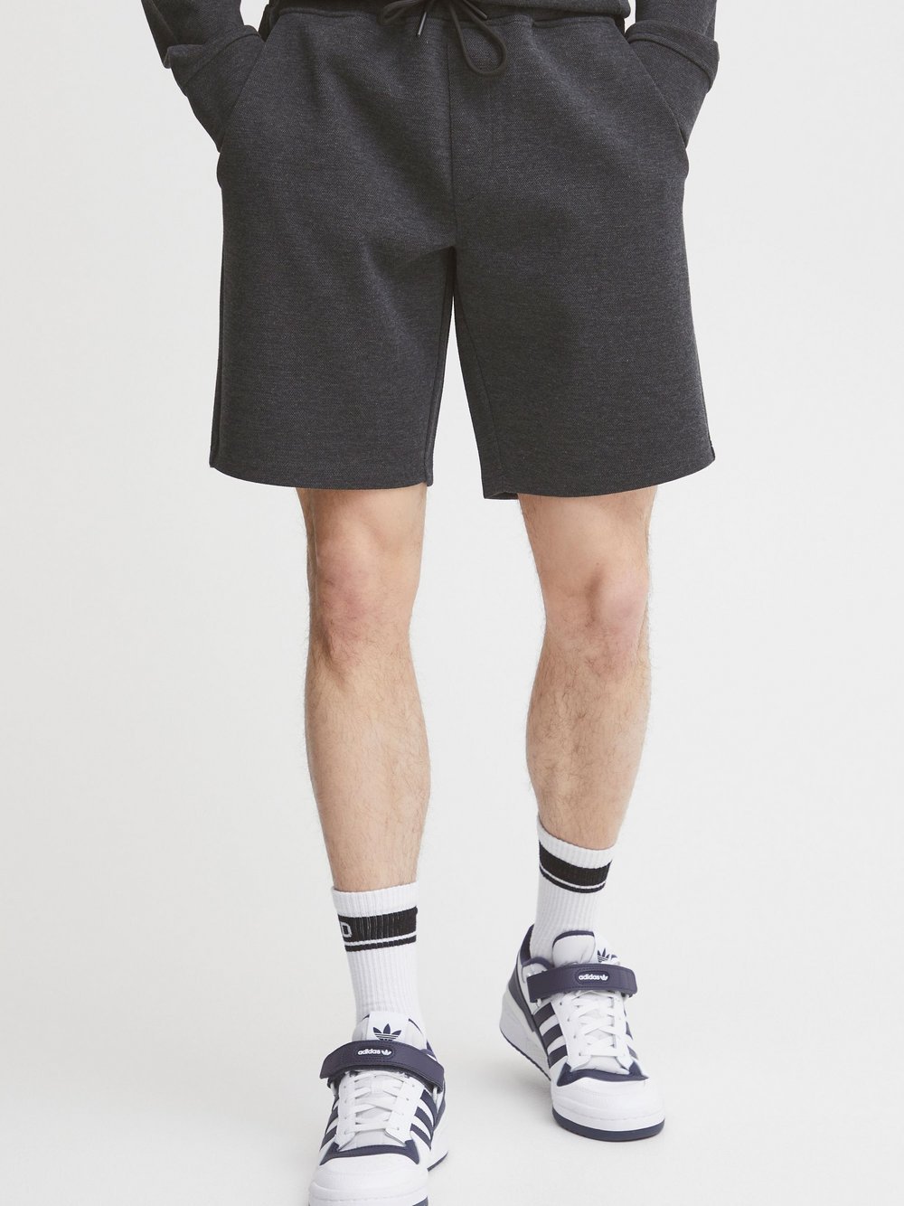 Solid Sweatshorts Herren grau, S