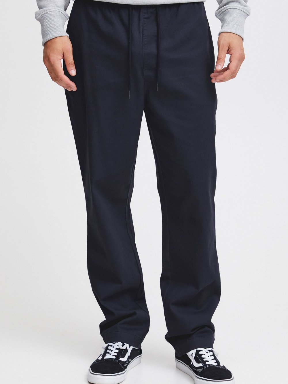 Solid Chinohose Herren Baumwolle blau, L