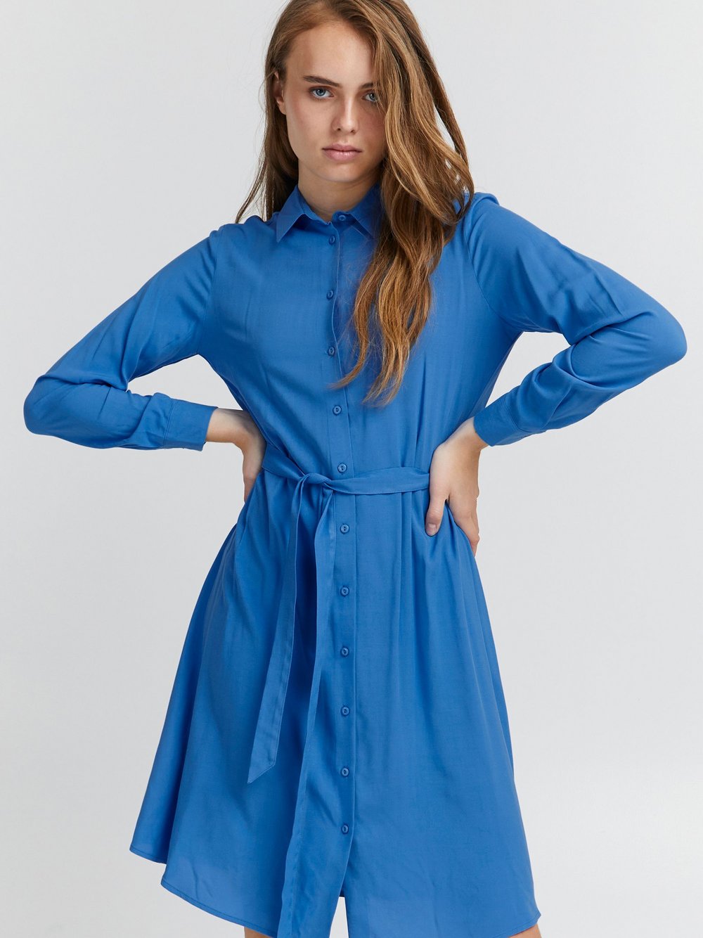 Ichi Blusenkleid Damen blau, 34