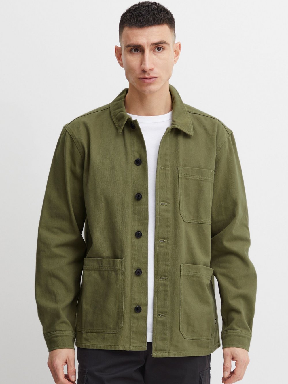 Thumbnail - Solid Kurzjacke Herren Baumwolle grün, XXL