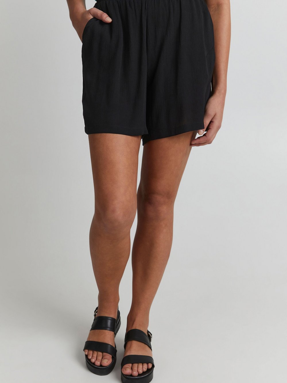 Ichi Shorts Damen Viskose schwarz, M