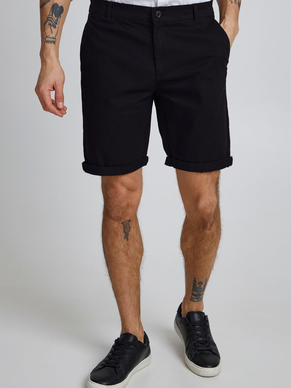 Thumbnail - Solid Shorts Herren Baumwolle schwarz, L