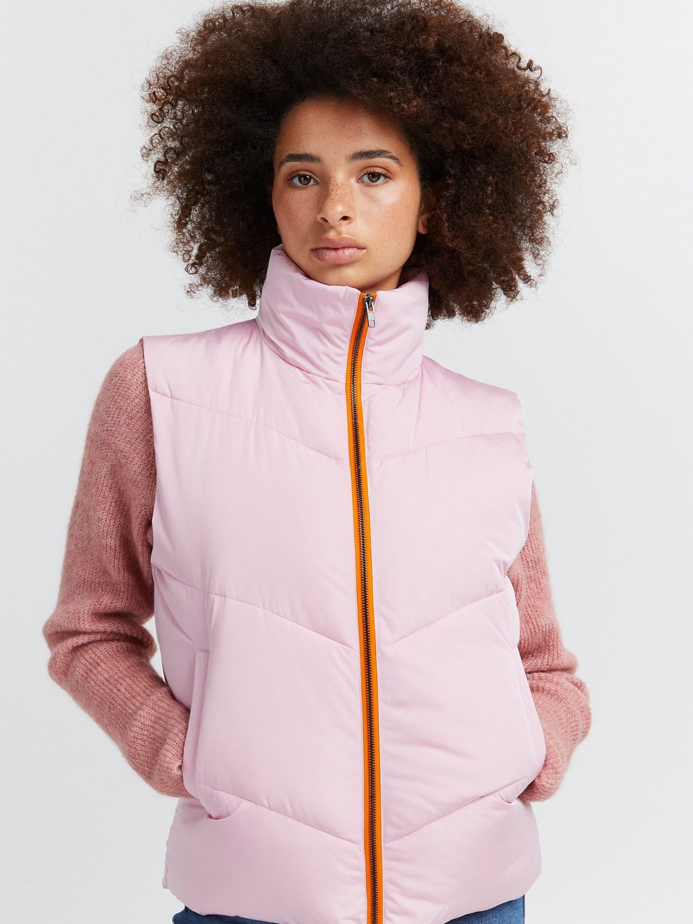 Ichi Steppweste Damen rosa, 36