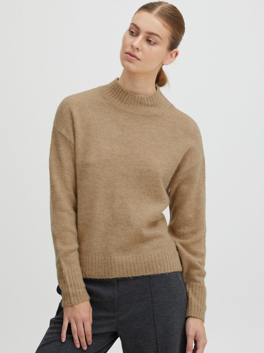 Ichi Strickpullover Damen beige, L