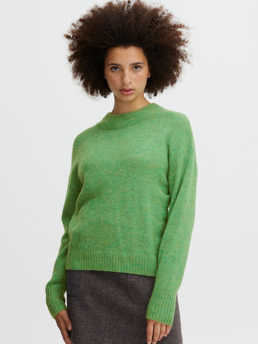 Thumbnail - Ichi Strickpullover Damen grün, XXL