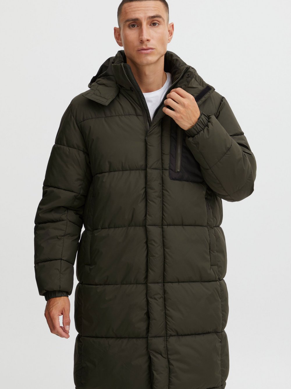 Solid Parka Herren grün bedruckt, M