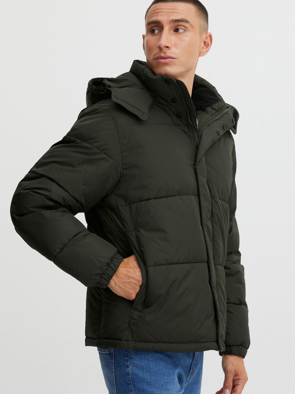 Solid Winterjacke Herren grün, L