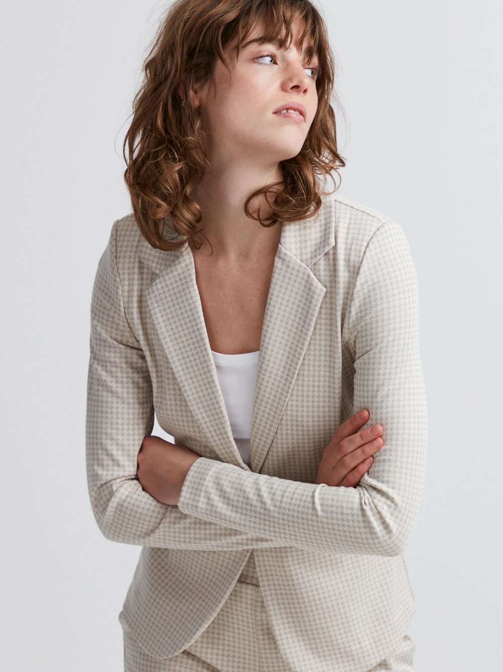 Ichi Kurzblazer Damen Viskose beige, XXL