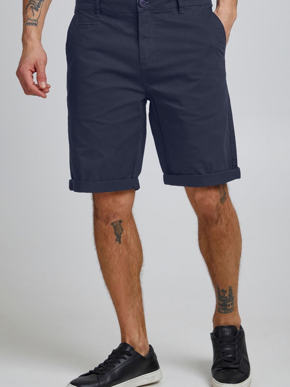 Solid Chinoshorts Herren Baumwolle blau, M