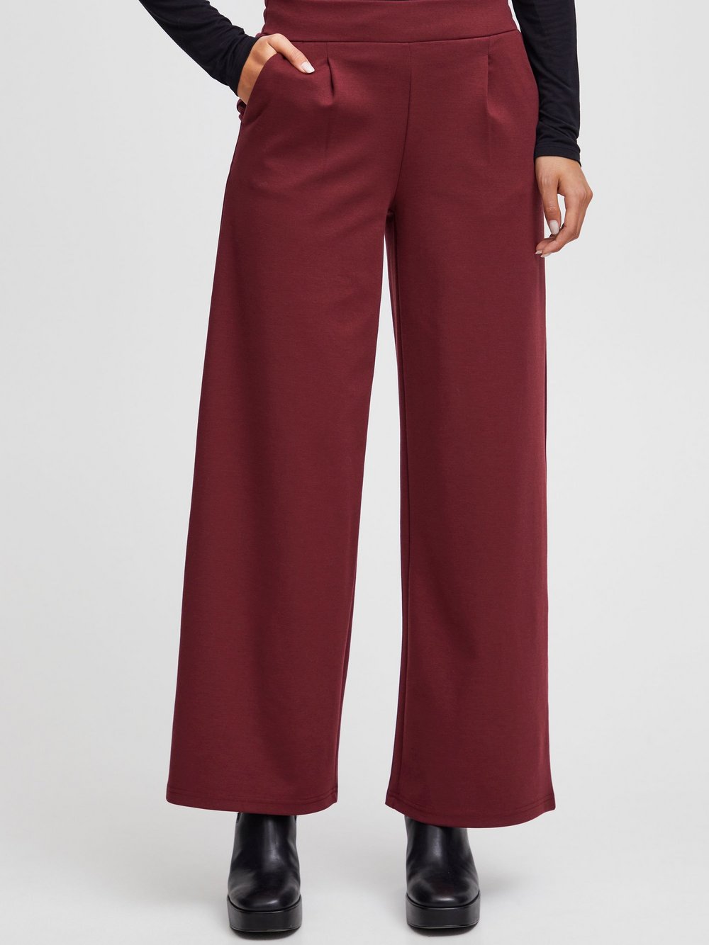 Ichi Stoffhose Damen rot, S