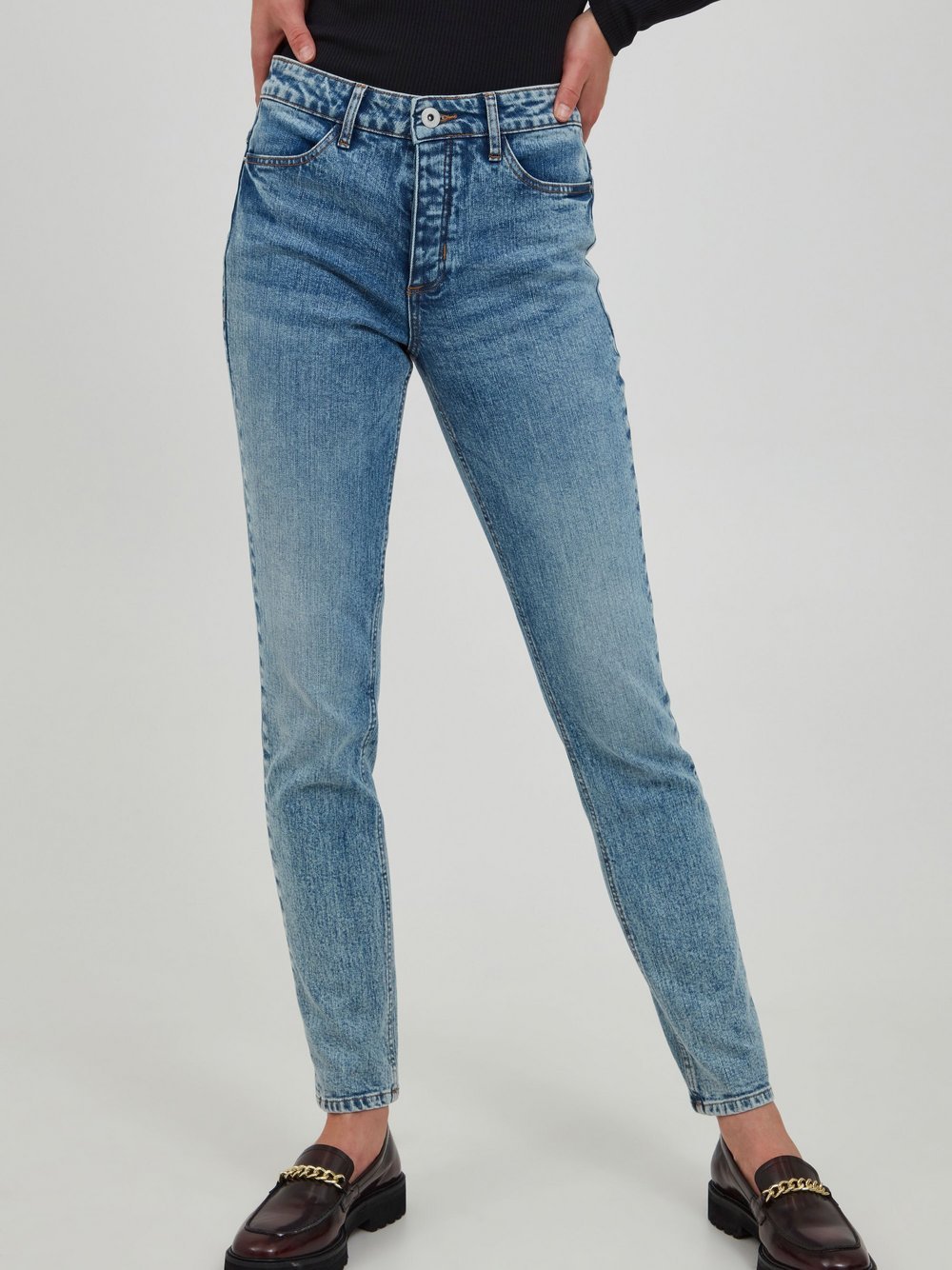 Thumbnail - Ichi Regular-fit-Jeans Damen Baumwolle blau, 33-32