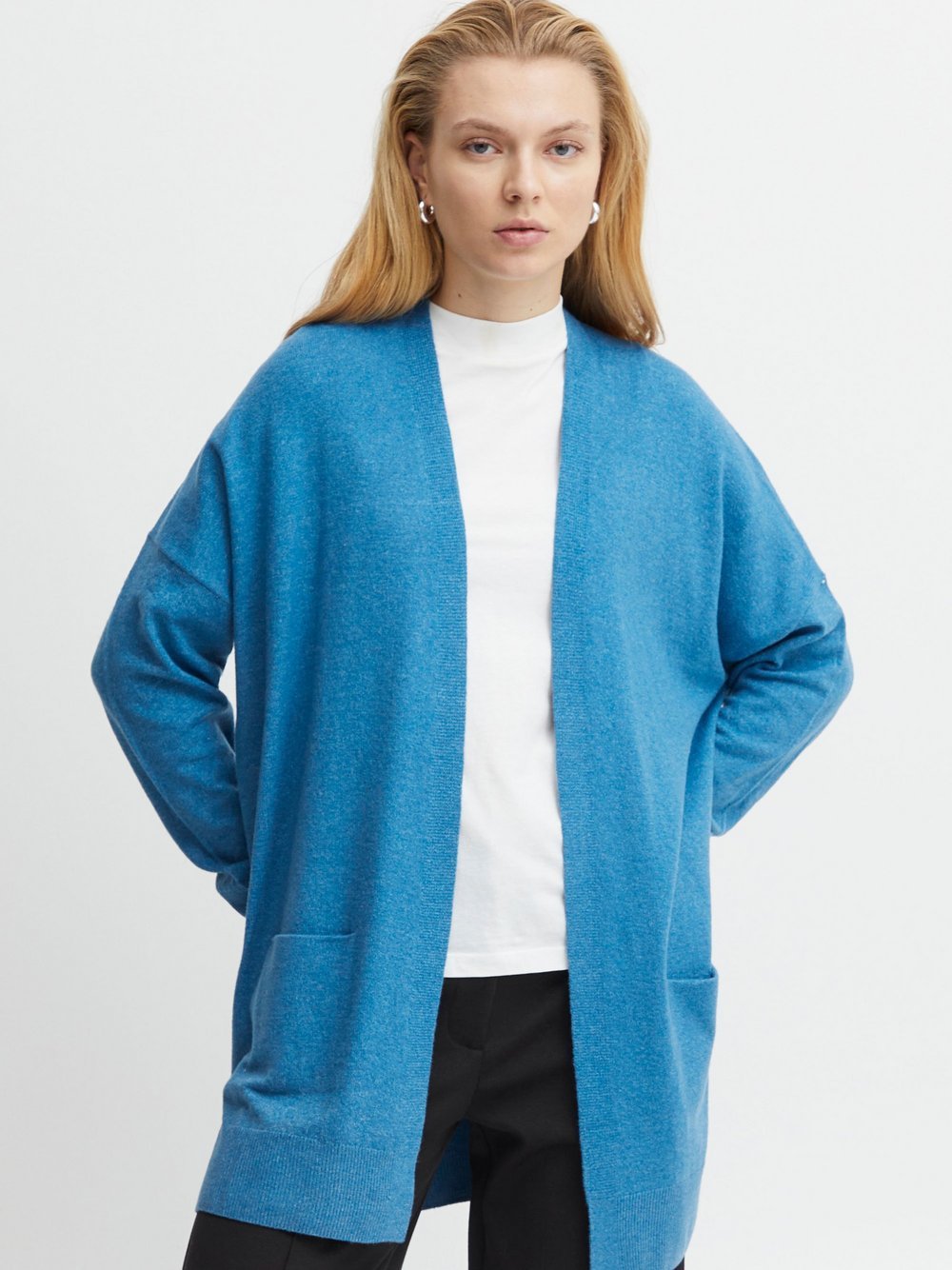 Ichi Cardigan Damen blau, XS/S