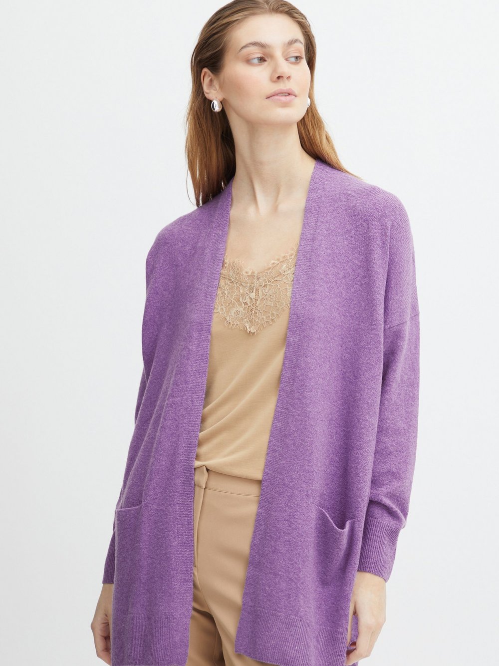 Ichi Cardigan Damen lila, XS/S