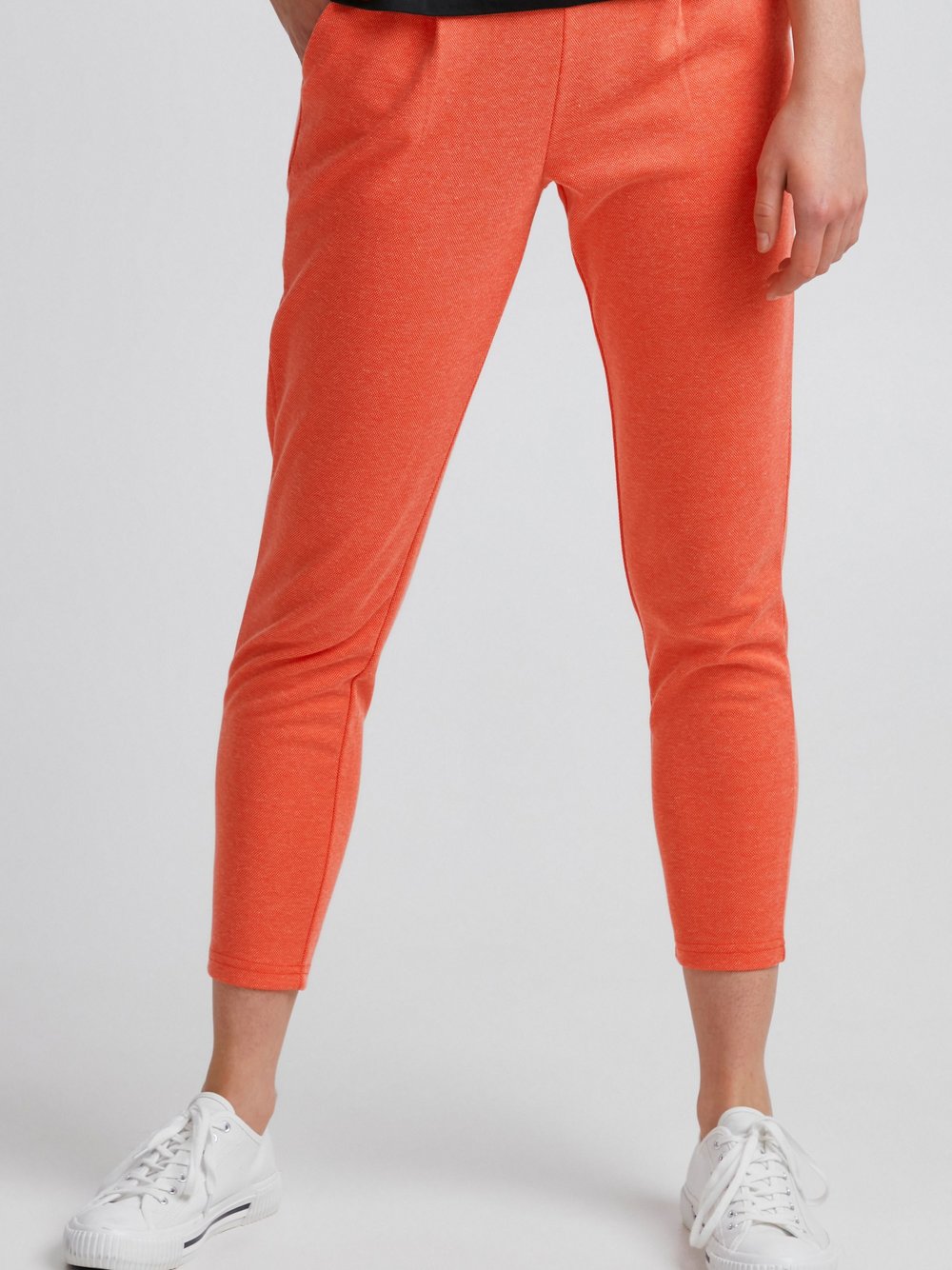 Ichi Stoffhose Damen Baumwolle orange, XL