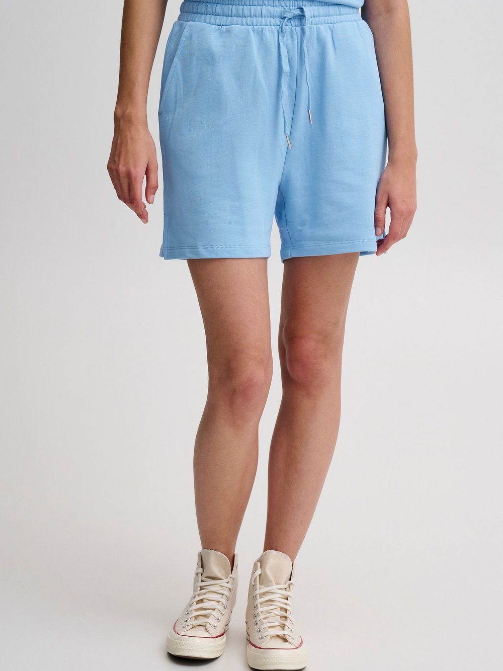 Ichi Shorts Damen Baumwolle blau, XL