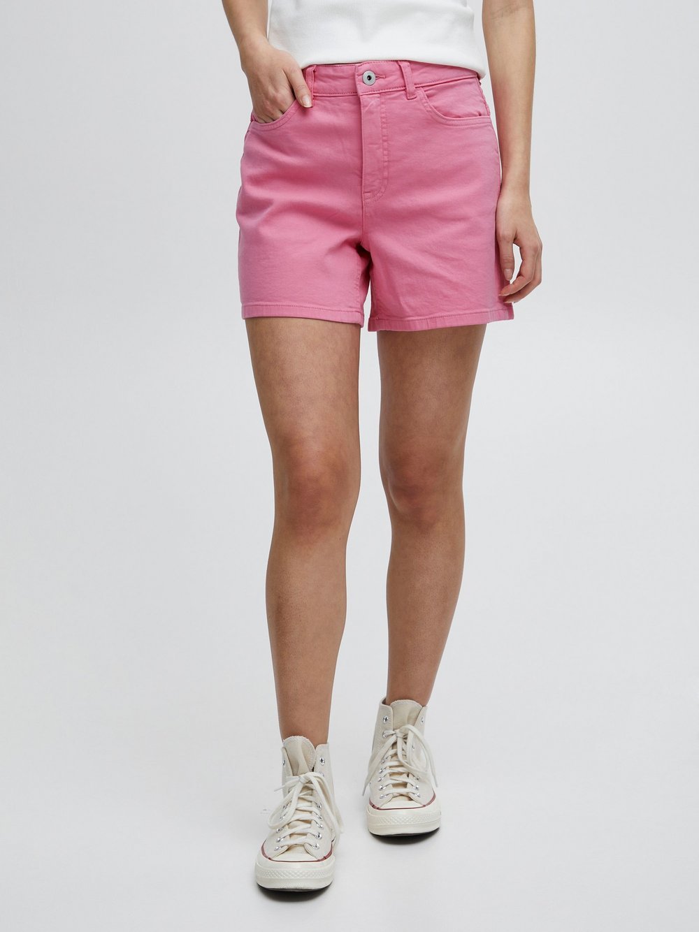 Ichi Jeansshorts Damen Baumwolle pink, 36