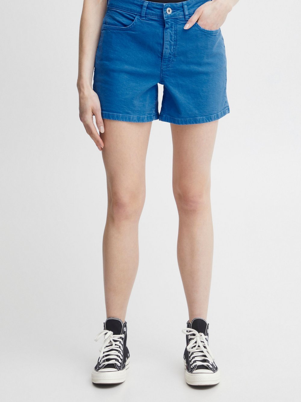 Ichi Jeansshorts Damen Baumwolle blau, 34